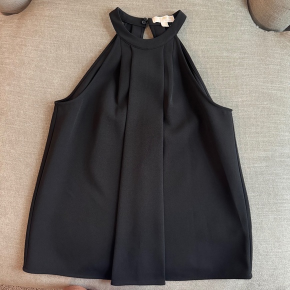 Michael Kors Black Stretch Top Size L EUC - Picture 1 of 4